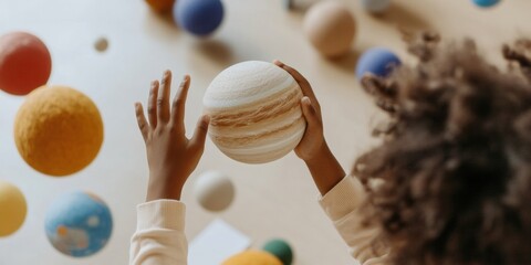 Aufkleber - Immersive AR Learning Gen Z Students Exploring Interactive Planetary Systems in Cutting-Edge STEM Education Environments - Futuristic Classroom Innovation