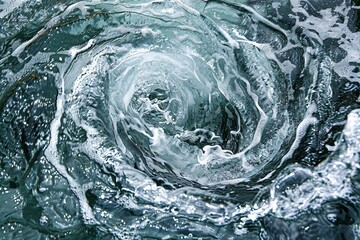Leinwandbilder - Natural water whirlpool creates dynamic movement showcasing the beauty of marine ecosystems in a tranquil setting Generative AI