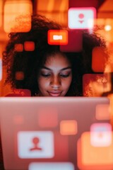 Poster - Gen Z Digital Storytelling Immersive Social Media Content Strategy with Creative Professional - Empowering Millennial Workflow in Vibrant Mixed-Reality Workspace