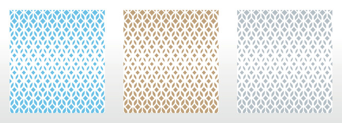 Fototapete - Set of abstract geometric patterns. Seamless vector backgrounds. Colored ornaments Graphic modern patterns Simple lattice graphic design