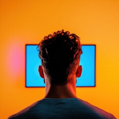 Aufkleber - Immersive Digital Entertainment Next-Gen Streaming Experience - Millennial Screen Engagement with Vibrant Color Psychology and Interactive Media Consumption