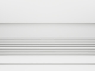 Wall Mural - 3d step background. white stairs