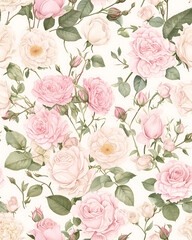  Creative 2D Doodle seamless pattern Floral or flower Illustrations