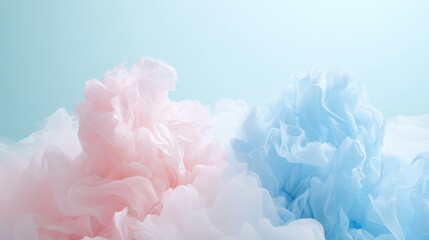 Poster - Pastel pink and blue haze creating a soft, dreamy atmosphere in a serene environment