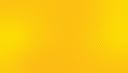 Poster - Dots halftone yellow color gradient digital background. dots pop art comics. retro comic style with halftone polka dots design