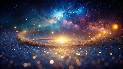 Wall Mural - Minimalist Galaxy Glitter: Cosmic Dust and Stardust Abstract Background