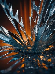 Wall Mural - Abstract broken glass design with soft lighting