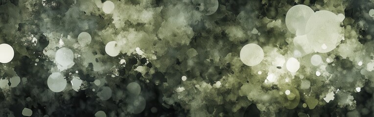 Poster - Moody blend of olive green and smoky gray with vibrant light accents creating a captivating visual experience