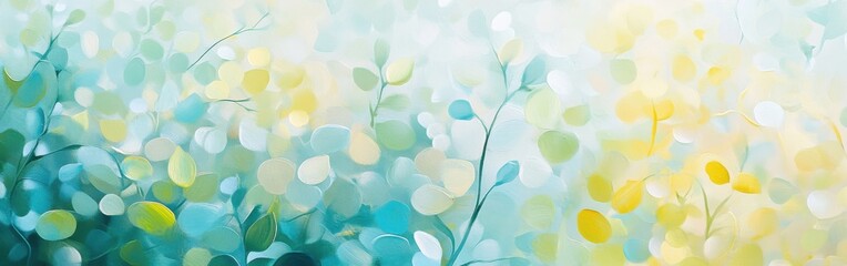 Leinwandbilder - Bright and cheerful bokeh composition showcasing soft colors in a dreamy abstract garden setting