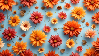 Fototapete - Seamless floral pattern