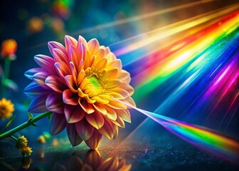 Sticker - prismatic spectrum double exposure: vibrant colors abstract art