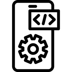 App Development Line Icon