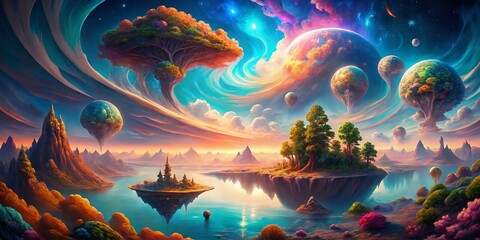 Wall Mural - surreal 1080p backgrounds: dreamlike landscapes & abstract art