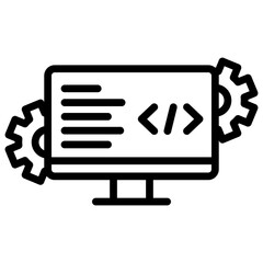 App Development Line Icon