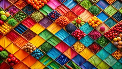 Wall Mural - vibrant diversity: colorful abstract art background