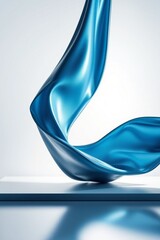 Wall Mural - Fluid Blue Fabric