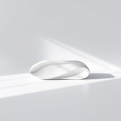 Wall Mural - Sleek abstract sculpture on a minimalist background