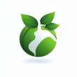 © Cozy Art - Earth icon with leaves representing sustainability and nature