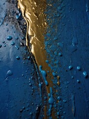 Wall Mural - Blue paint background with textured depth
