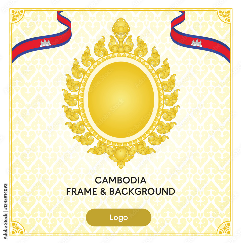 Khmer-background-and-frame Stock Vector | Adobe Stock