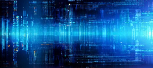 Aufkleber - Modern digital virtual blue background. Generative video AI technology.	
