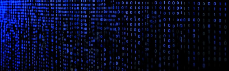 Blue binary TEXT 