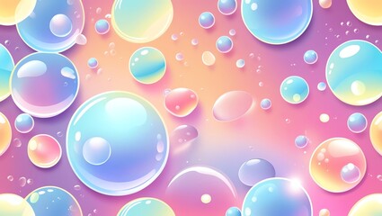 Wall Mural - pastel rainbow bubbles: a dreamy, colorful background