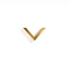 Wall Mural - Minimalistic golden wall fixture on white background