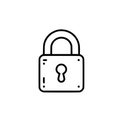 Wall Mural - a simple illustration of a closed padlock with a keyhole commonly used to represent security privacy