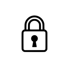 Wall Mural - a minimalist and illustration of a closed padlock symbolizing security safety and protection against