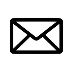 Wall Mural - simple outline of an email envelope icon on a represents communication messaging and digital corresp