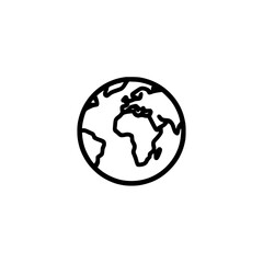 Wall Mural - stylized and icon of the earth showcasing a view of africa and europe globe design for concepts abou