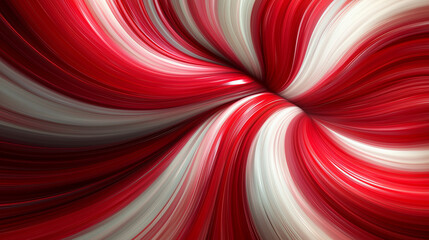 Wall Mural - Vibrant abstract swirl of red and white colors creating a dynamic visual pattern in a modern artistic style Generative AI