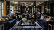 © RoomStock - Luxurious Black and Gold Living Room Interior