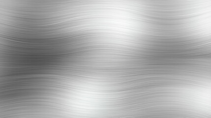 Wall Mural - Smooth brushed silver metal surface with subtle waves and highlights for design applications and texture backgrounds Generative AI