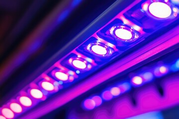 Wall Mural - close-up of a row of lights