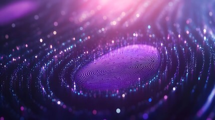 Aufkleber - Glowing fingerprint illustrating identity verification and data protection