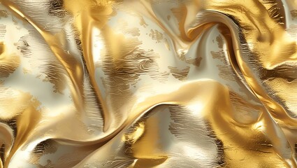 Wall Mural - golden drapery: luxurious texture and rich hues