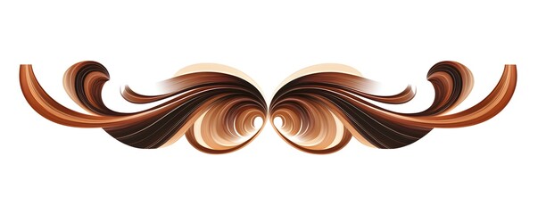 Leinwandbilder - Brown beige abstract lines forming symmetrical ornament