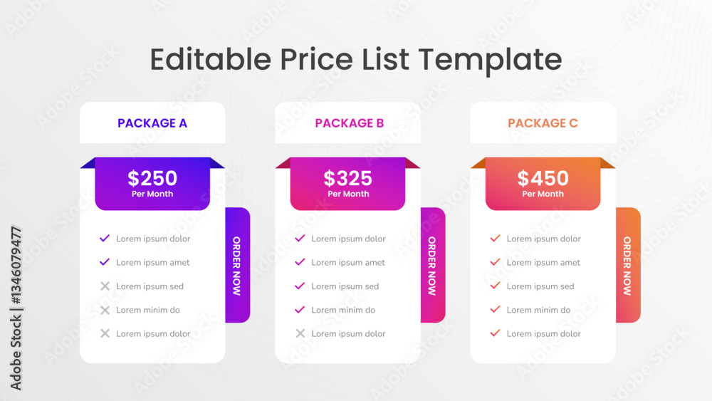 Price List Template Customizable Design for Business, Services, and ...