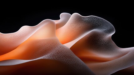 Wall Mural - abstract organic form, flowing and textured. soft, warm tones create a sense of fluidity and depth
