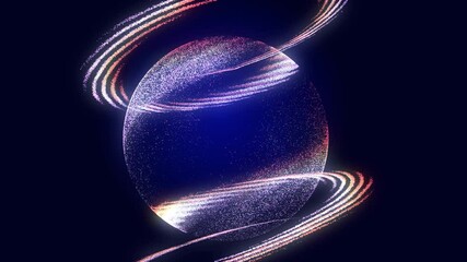 Wall Mural - abstract twisted, cosmic wormhole. technology background. data network. 3d rendering. seamless loop.