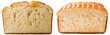 © Zaleman - A white background isolates a slice of bread that has been smeared with honey and peanut butter