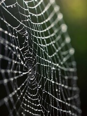 Wall Mural - Close-up of a spider web