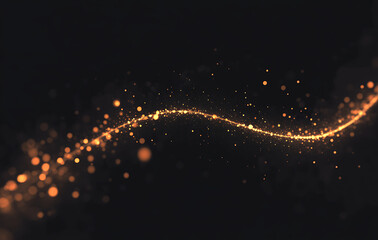 Wall Mural - Abstract light shimmers and pulsates, conveying magical or ethereal feel. It captivating design, full of energy, with golden sparkles