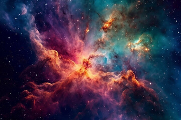charm of a nebula, epitomizing gases, radiant heavens, and captivating origins of celestial bodies t