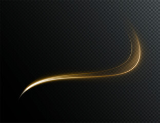 Aufkleber - Futuristic gold neon wave with glowing beams, flowing energy, and fractal patterns. Perfect for AI-inspired designs, cyber space, dynamic backgrounds, and abstract tech wallpapers. Vector illustration