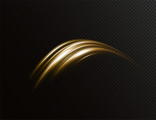 Aufkleber - Futuristic gold neon wave with glowing beams, flowing energy, and fractal patterns. Perfect for AI-inspired designs, cyber space, dynamic backgrounds, and abstract tech wallpapers. Vector illustration