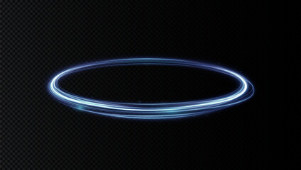 Poster - Modern abstract vector background with glowing neon lines, sparkles, and flare effects. Blue and black stylish design with shimmer, glistering light, and energy motion trail for dynamic banners