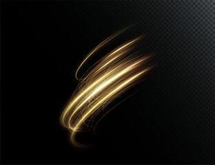 Aufkleber - Futuristic gold neon wave with glowing beams, flowing energy, and fractal patterns. Perfect for AI-inspired designs, cyber space, dynamic backgrounds, and abstract tech wallpapers. Vector illustration